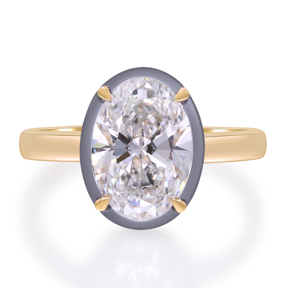 3.02 ctw Yellow Gold Lab-Grown Diamond Engagement Ring